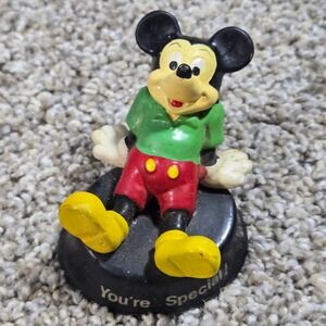 Disney Production Mickey Mouse figurine plastic rubber Rare "You're Special"
